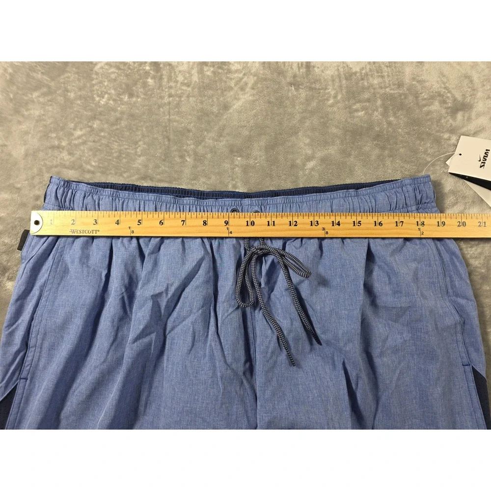 Nike Swim Trunks Lined Shorts Mens 3XL Blue Heathered 4-Way Stretch NWT
